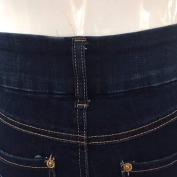 Seven7 High Rise Tummyless Women’s Skinny Dark Wash Jean - 6 - Picture 6 of 15